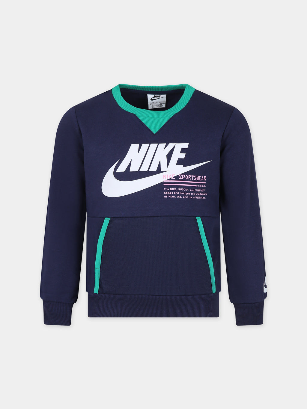 Sweat-shirt bleu pour garçon avec logo et swoosh